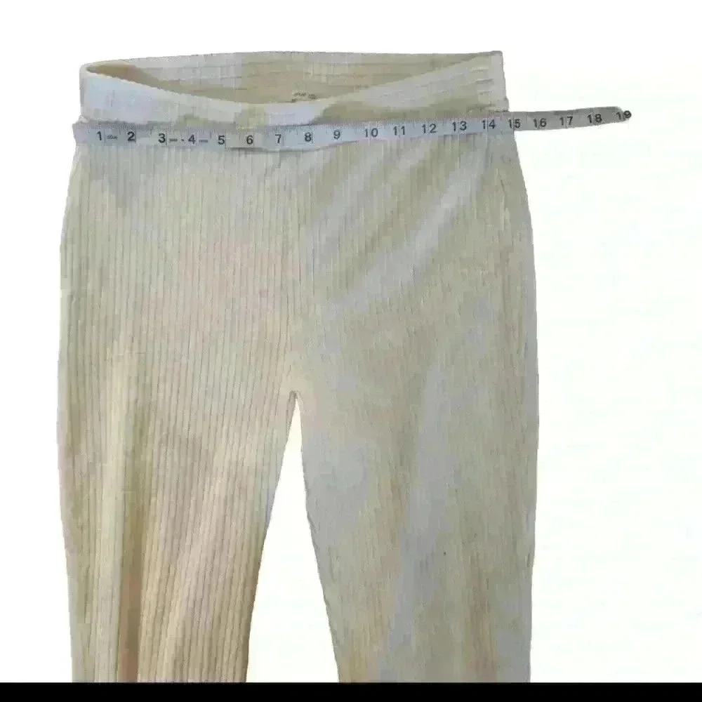 Aerie Womens Cream Corduroy Pull On Pants M